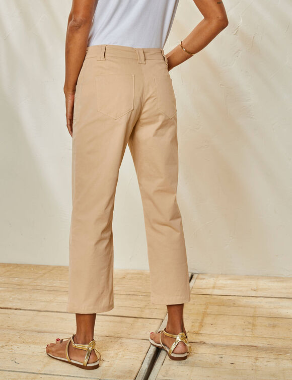 Pantacourt droit stretch (sable)