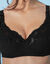 Effen geborduurde beha Olbia - met beugels (zwart)