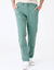 Pantalon chino ceinture arrondie sous le ventre (bleu vert)