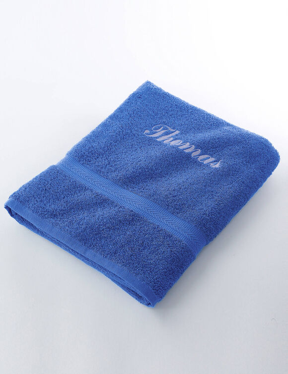 Collection serviettes de bain personnalisables confort moelleux (bleu dur)