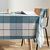Nappe carreaux coton lin tiss&eacute; teint (bleu gris&eacute;)