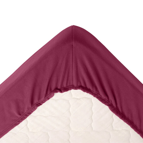 Couverture polaire mi-housse 350 g/m² (prune)