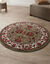 Tapis rond motifs perse (vert)