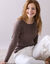 Trui in ribtricot met ronde hals (taupe)