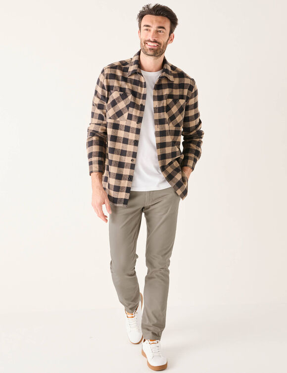 Pantalon chino élastiqué côtés - entrej. 82 cm (taupe)