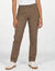 Pantalon droit "ultra confort" taille &eacute;lastiqu&eacute;e (kaki)