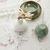 Tafelzeil met natuurlijke en vlinderprint (beige / groen)