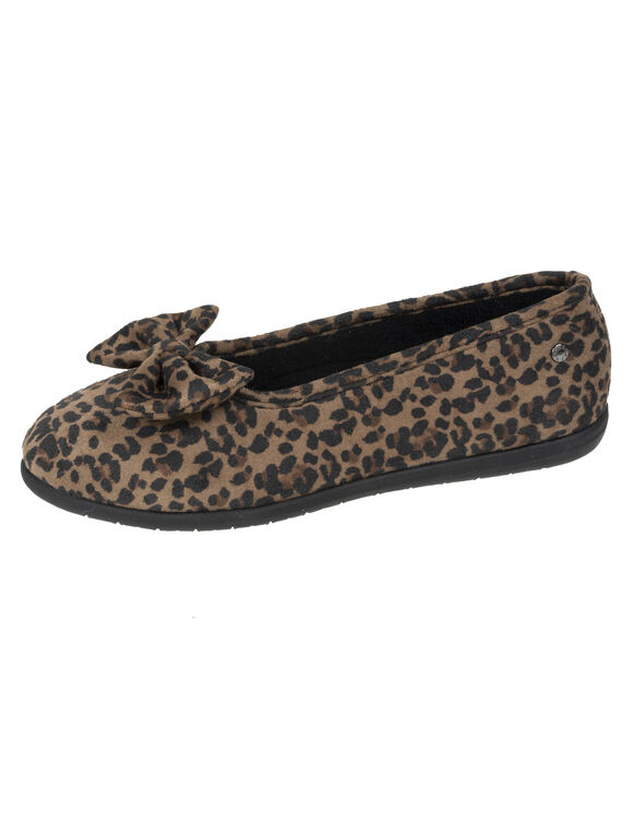 Ergonomische ballerina's met dierenhuidprint (bruin / zwart)