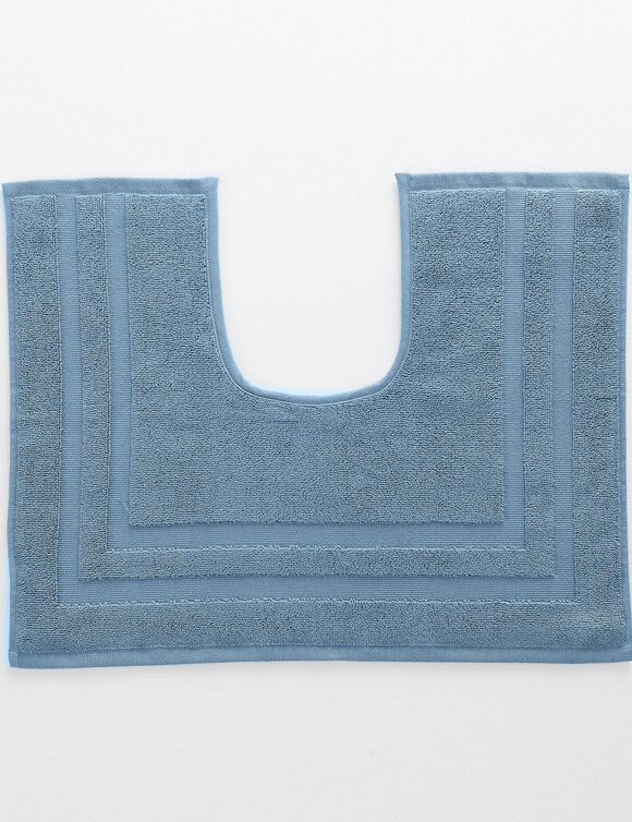 Tapis de bain &eacute;ponge double liteau - &eacute;ponge 900 g/m&sup2; (bleu jean)