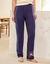Pantalon pyjama motif floral (marine)
