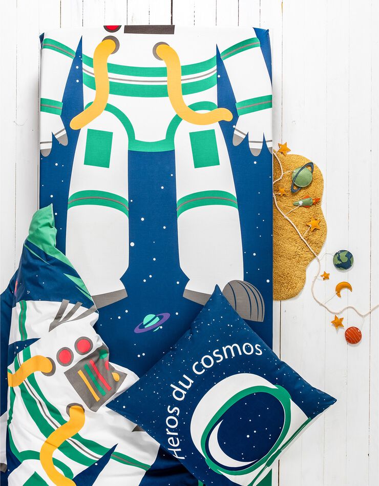 Bedlinnen voor kinderen met vermommingseffect Cosmos, in katoen, marine Bedlinnen voor kinderen met vermommingseffect Cosmos, in katoen, marine, hi-res image number 5