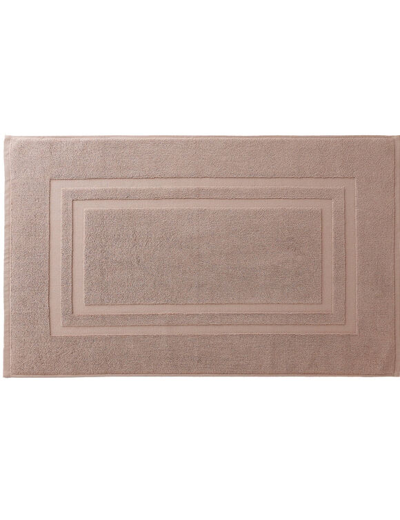 Tapis de bain éponge double liteau (taupe)