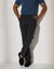 Pantalon ville ceinture ajustable par boucles - polyester  (gris anthracite)