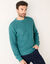 Pull maille gaufrée col rond (céladon)