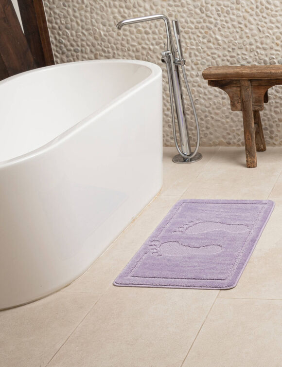 Tapis de bain motif fantaisie (lilas)