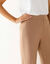 Pantalon 7/8ème coupe cigarette, uni (noisette)