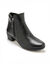 Boots zipp&eacute;es semelle et largeur confort (noir)