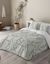 Dekbed in microvezel met herbarium-print 200 g/m² (groen / beige)
