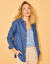 Oversize jeanshemd (stone)