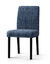 Housse microfibre bi-extensible effet faux uni sp&eacute;ciale chaise (bleu)