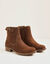 Boots croûte de cuir style motardes (chocolat)