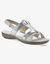 Tweekleurige sandalen in extrasoepel leer (wit)