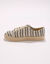 Sneakers met sleehak en koordzool (zwart / wit)
