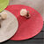 Set de table rond bambou - Lot de 4 (rouge)