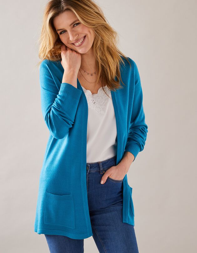 Vest met kasjmiertouch (Pruisisch blauw)