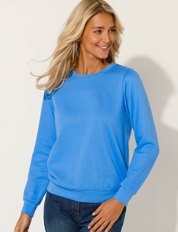 Sweat molleton uni (bleu)