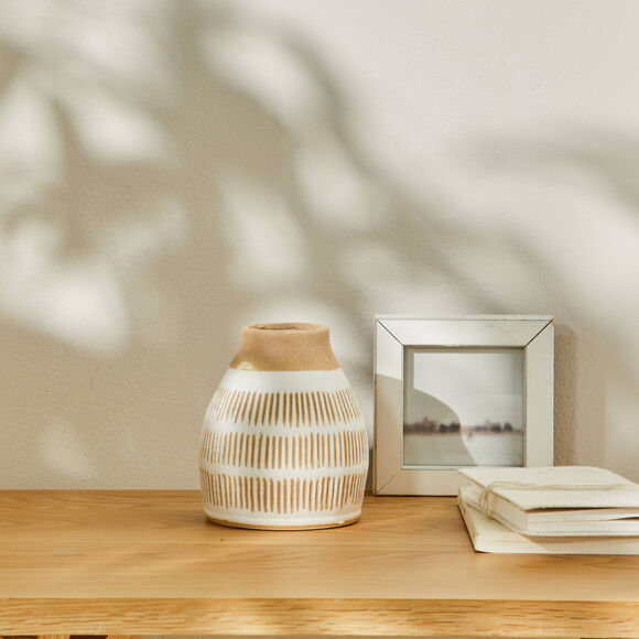 Vase en céramique – hauteur 12,5 cm (naturel)