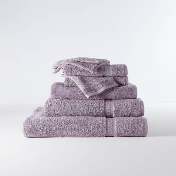 Collectie effen handdoeken 420 g/m2 met zacht comfort (lavendel)