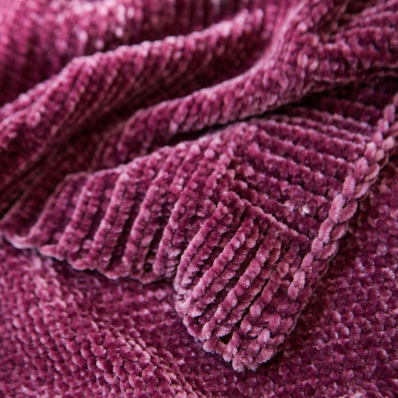 Chenille-plaid (vijgenkleur)