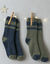 Lot de 2 paires de chaussettes en maille polaire (kaki / marine)