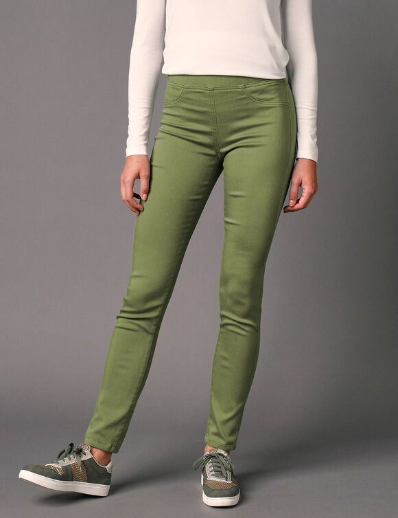Jegging petite stature - taille élastiquée ultra confort (tilleul)