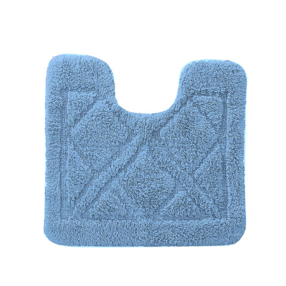 Badtapijtje met ruitjesmotief (blauw)