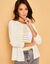 Cardigan met knoopsluiting, katoenmengeling (wit)