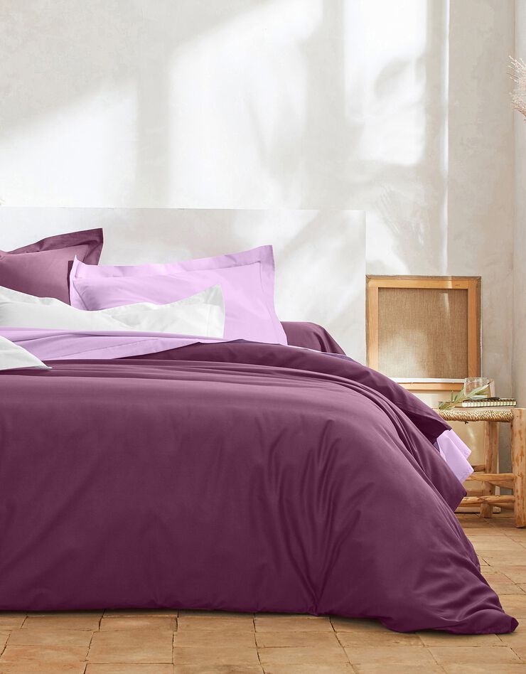 Linge de lit uni polyester-coton Colombine (blanc)