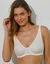 Minimizerbeha in tricot met tattoo-effect - met beugels (ivoorkleur)