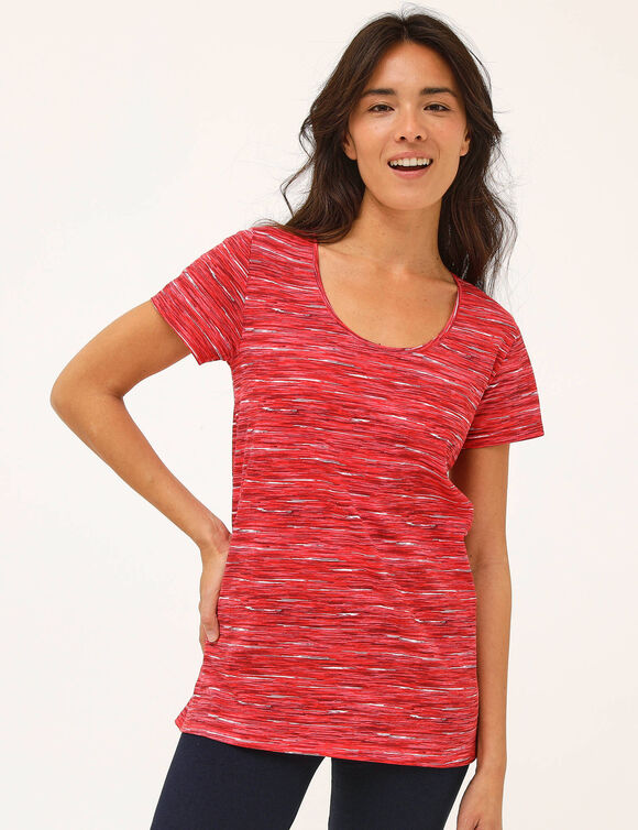 T-shirt met korte mouwen van chin&eacute; biologisch katoen(**) (chin&eacute; rood)