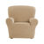 Gewafelde, bi-rekbare hoes voor zitbank en fauteuil met armleuningen (taupe)