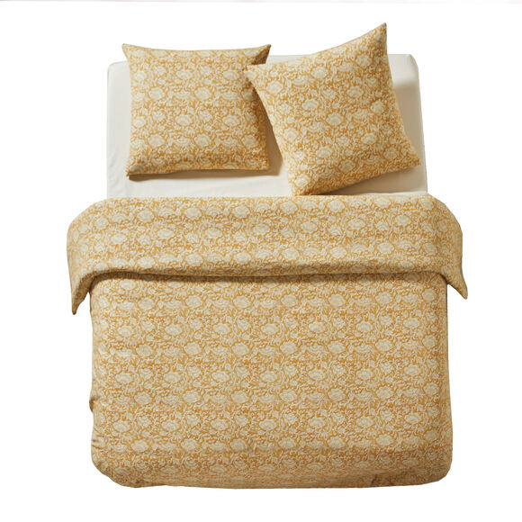 Parure de lit Laurette en coton (ocre)