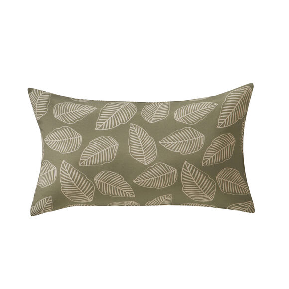 Housse de coussin imprimé petites feuilles - lot de 2 (groen)