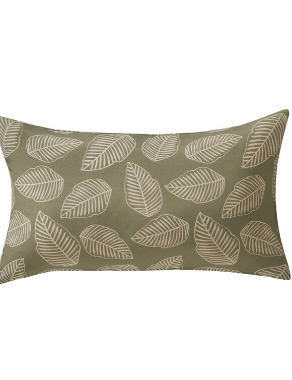 Housse de coussin imprimé petites feuilles - lot de 2 (vert)