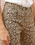 Broek in recht model, met luipaardprint (beige / chocolade)