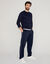 Pantalon de sport microfibre int&eacute;rieur gratt&eacute; (marine)