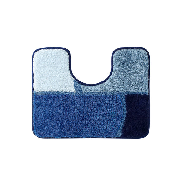 Patchwork badmatje (blauw)