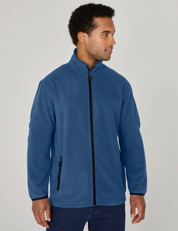 Veste polaire zipp&eacute;e (bleu)