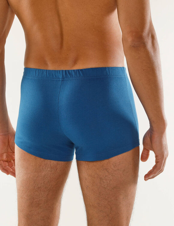 Boxer 100% coton - lot de 4 (bleu + marine + vert)