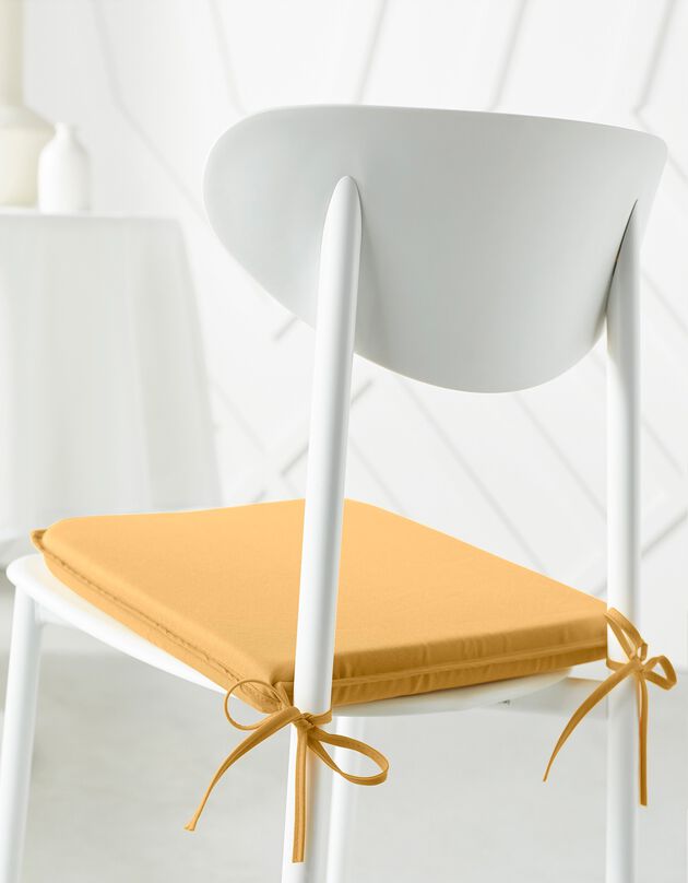 Galette de chaise unie - lot de 2 (ocre)